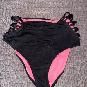 Victoria's Secret Black and Pink high waisted bottoms